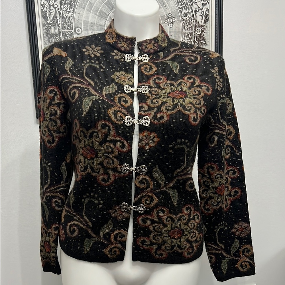 Peruvian Link Dahlia Cardigan (L) Alpaca